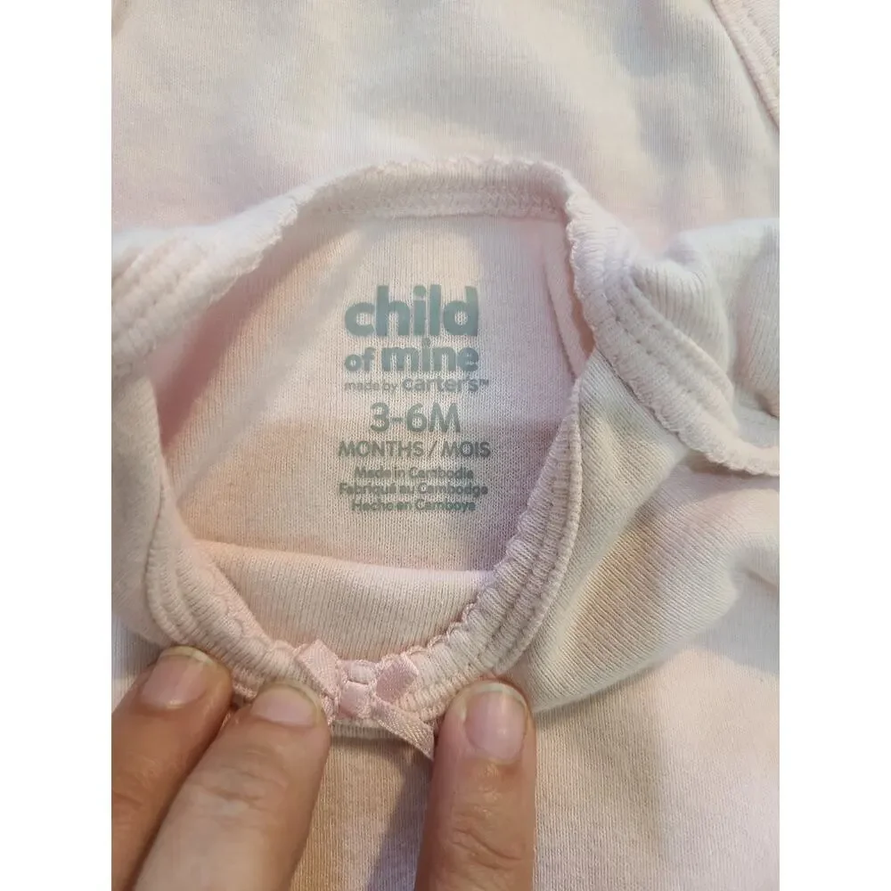 Child of mine by carter's 3 to 6 months light pink one piece